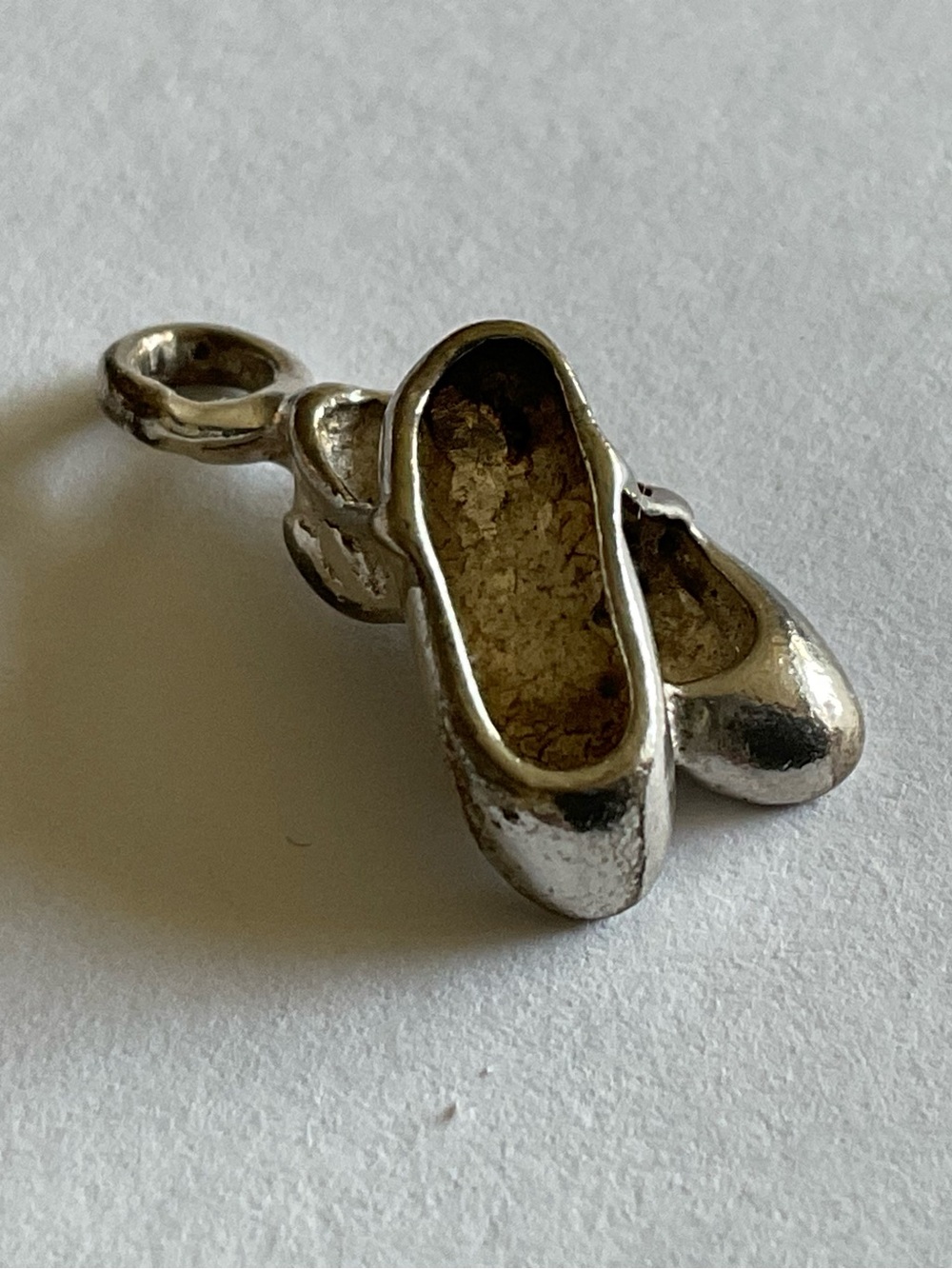Sterling Silver Ballet Flat Shoe Charm Pendant - Women's Jewelry